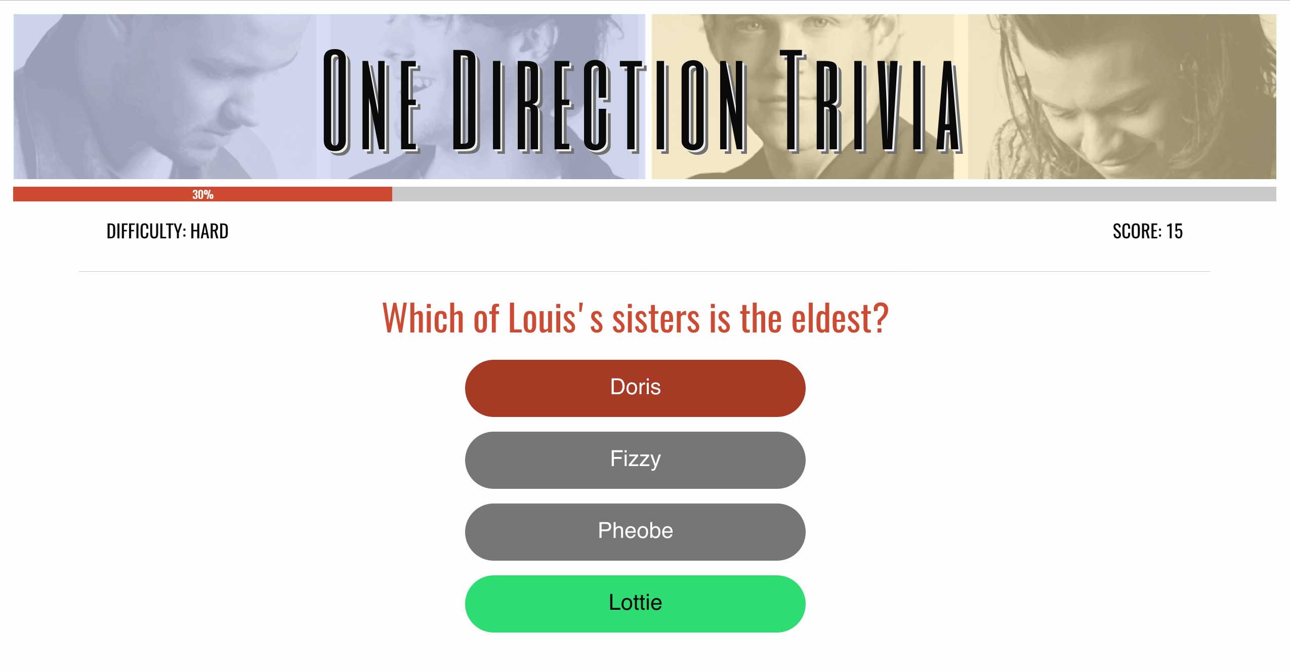 Screenshot of the Site