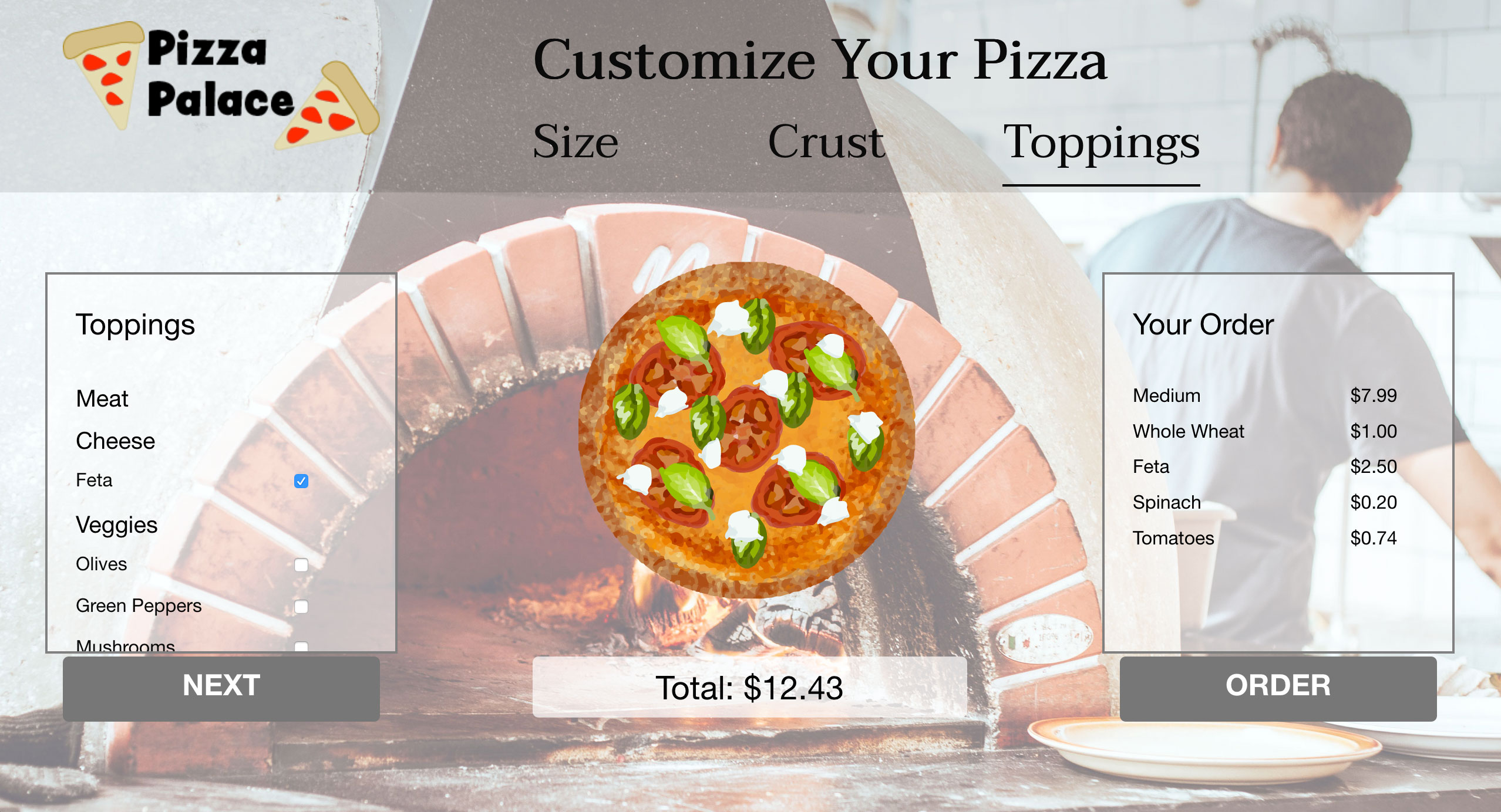 Screenshot of the Site